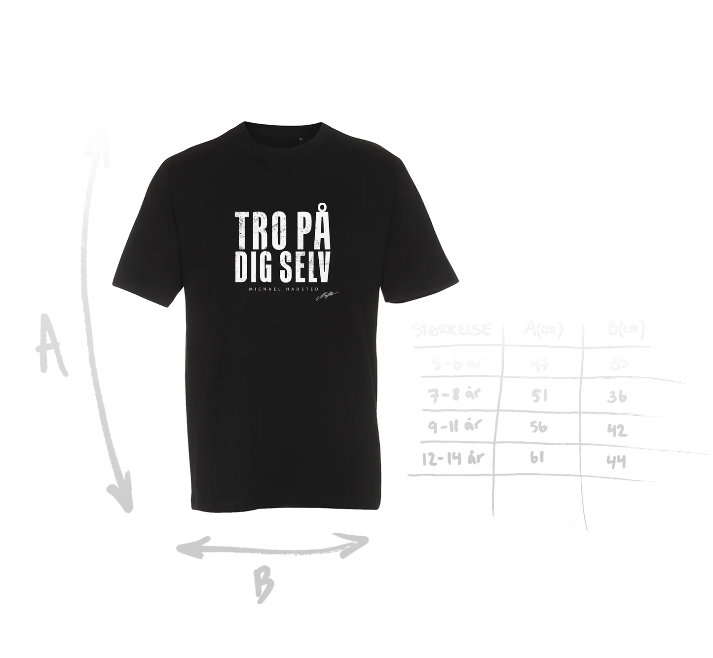 SORT TRO PÅ DIG SELV T-SHIRT - (Børn)