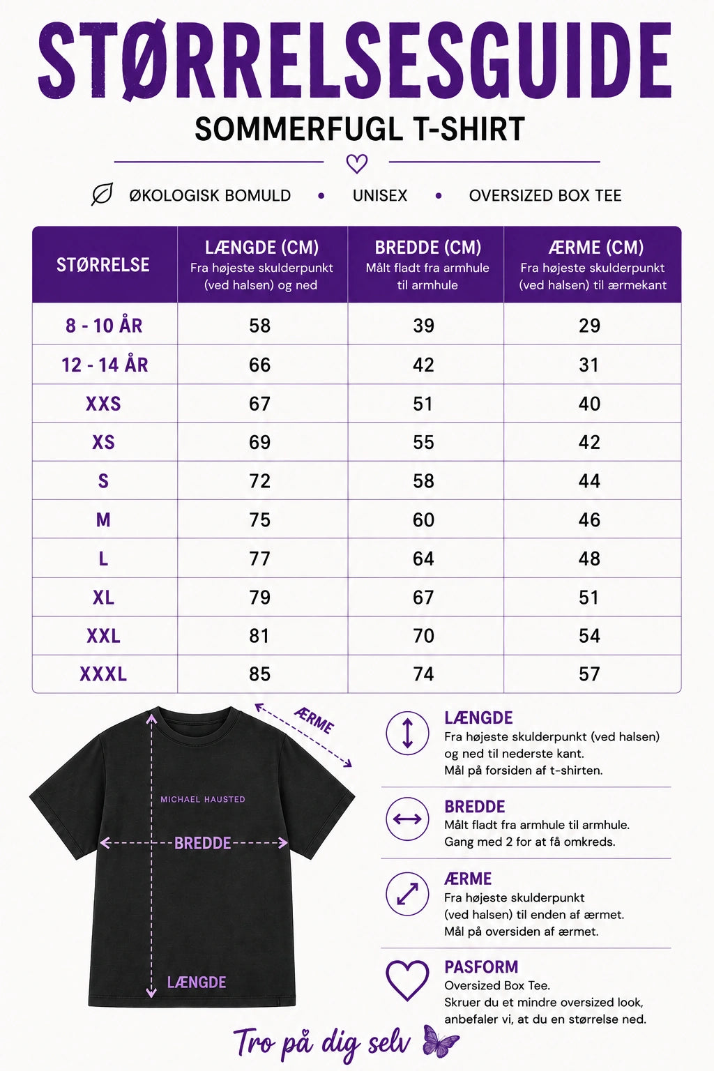 🦋 SOMMERFUGL - T-SHIRT (BØRN)