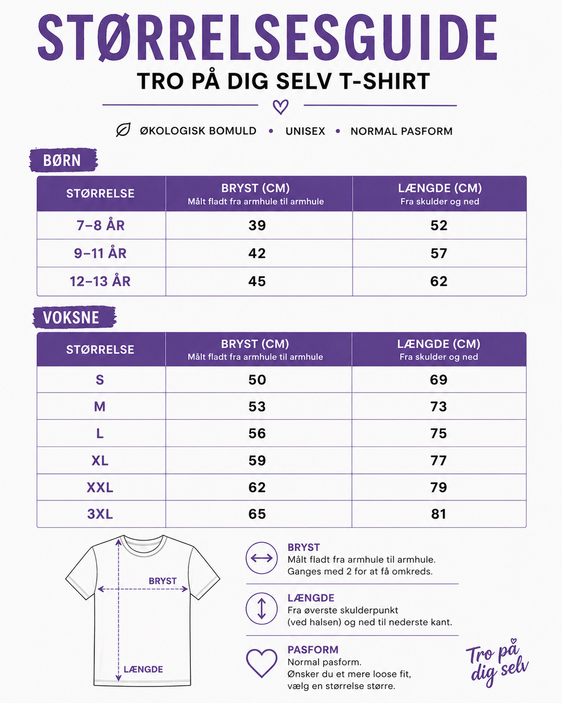 SORT TRO PÅ DIG SELV T-SHIRT - (Børn)