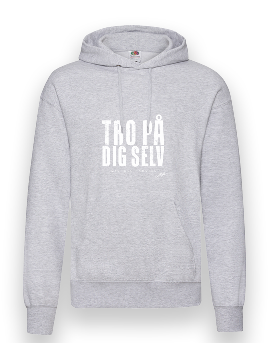 TRO PÅ DIG SELV - GRÅ HOODIE (Voksen)