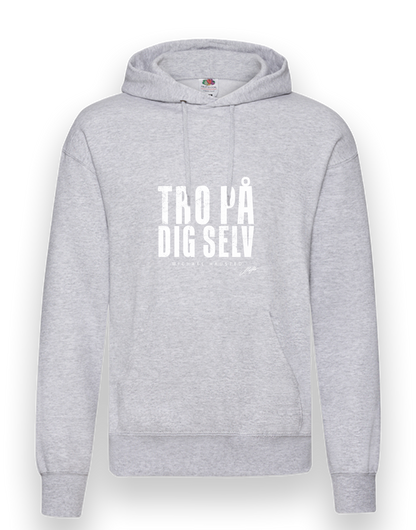 TRO PÅ DIG SELV - GRÅ HOODIE (Voksen)