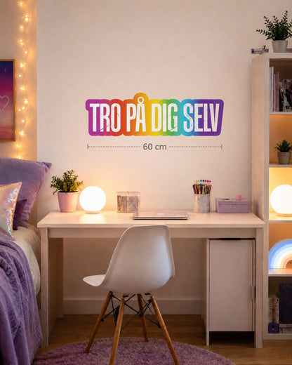 TRO PÅ DIG SELV - VÆGKLISTERMÆRKE