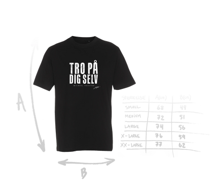 SORT TRO PÅ SIG SELV T-SHIRT - (Voksen)