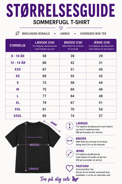 🦋 SOMMERFUGL - T-SHIRT (BØRN)